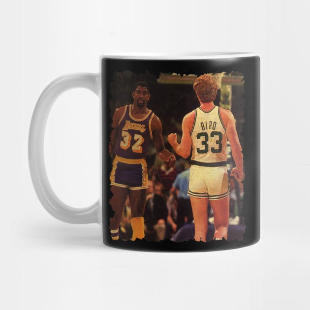 vintage magic johnson and larry bird by Toko Baju